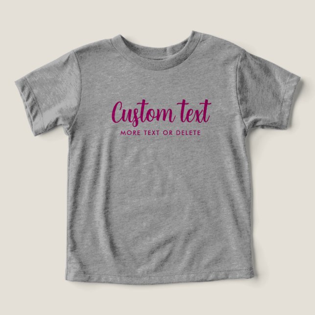 Baby Bella Canvas Tri-blend Grey & Pink Template Toddler T-shirt (Design Front)