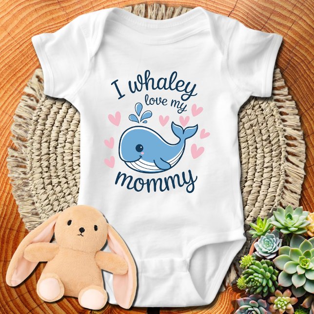 baby Beluga I whaley love my Mommy Baby Bodysuit (Creator Uploaded)