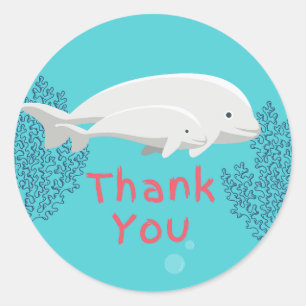 Baby Beluga Thank You Sticker