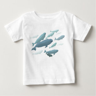 Baby Beluga Whale Shirt Cute Whale Art Baby Shirt
