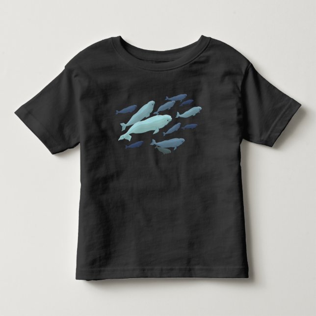 Baby Beluga Whale T-Shirt Cute Toddler Whale Art (Front)