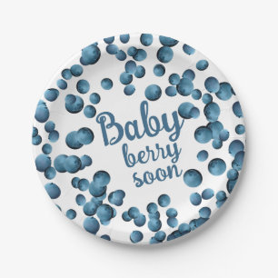 Baby Berry Soon  Paper Plates