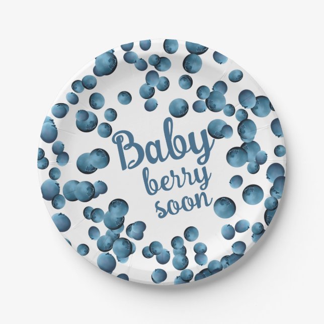 Baby Berry Soon  Paper Plates (Front)