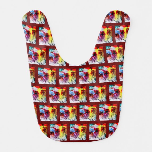 Baby Bib 'Abstract' (Front)