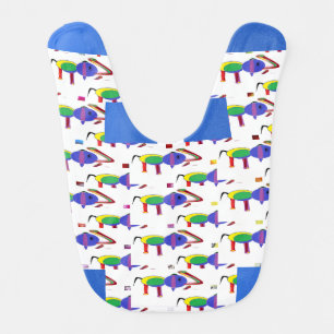 Baby Bib 'Abstract Elephants'