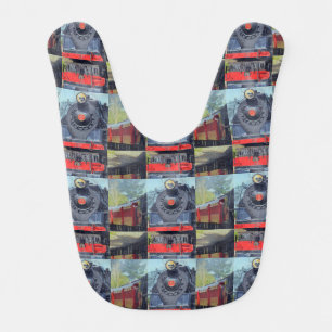 Baby Bib 'Abstract Train'