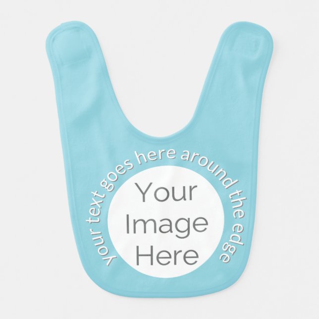 Baby Bib blue photo boy (Front)