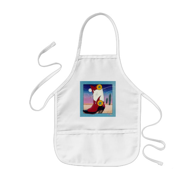 Baby Bib - Cowboy Boot, All Dressed Up Kids' Apron (Front)