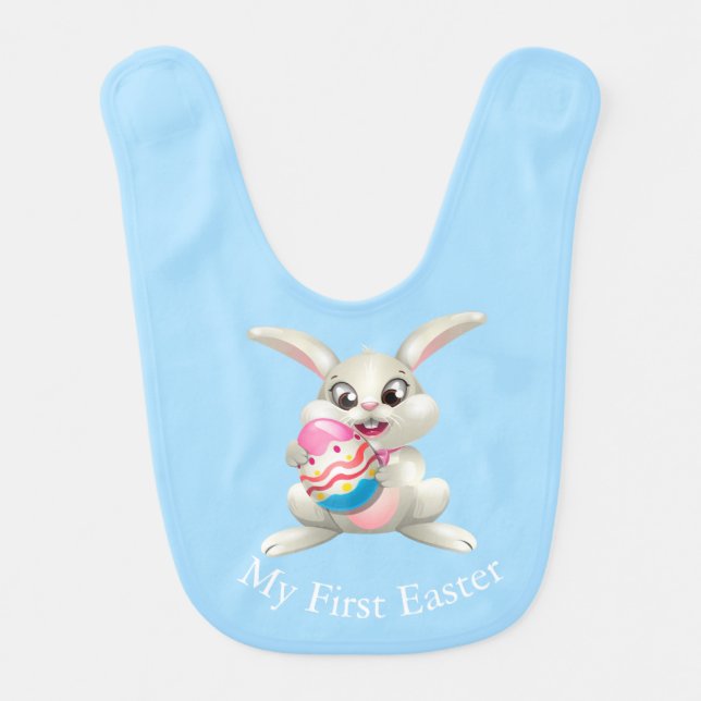 Baby Bib-Easter Bunny Baby Bib (Front)