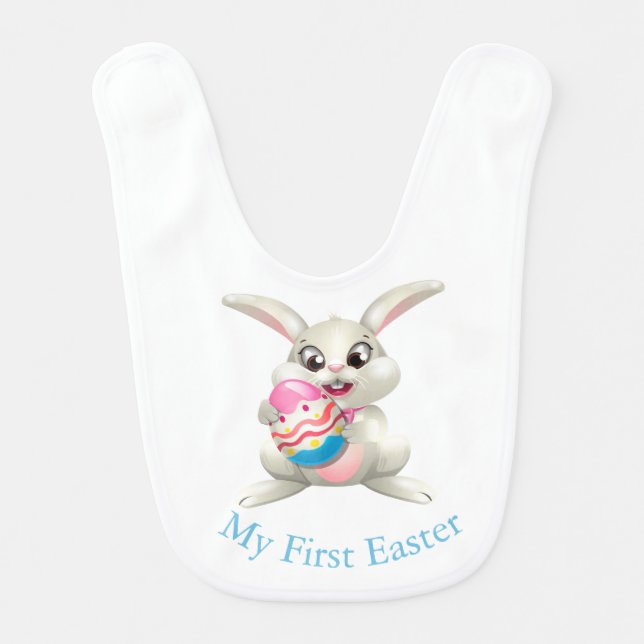 Baby Bib-Easter Bunny Baby Bib (Front)
