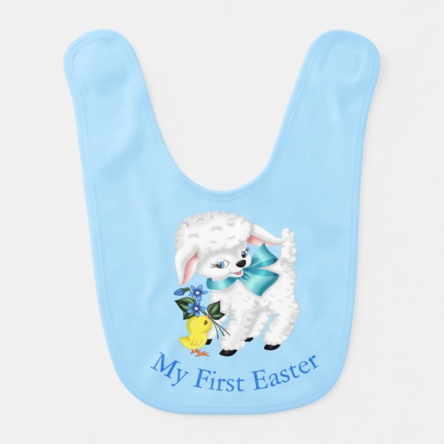 Baby Bib-Easter Lamb Baby Bib (Front)