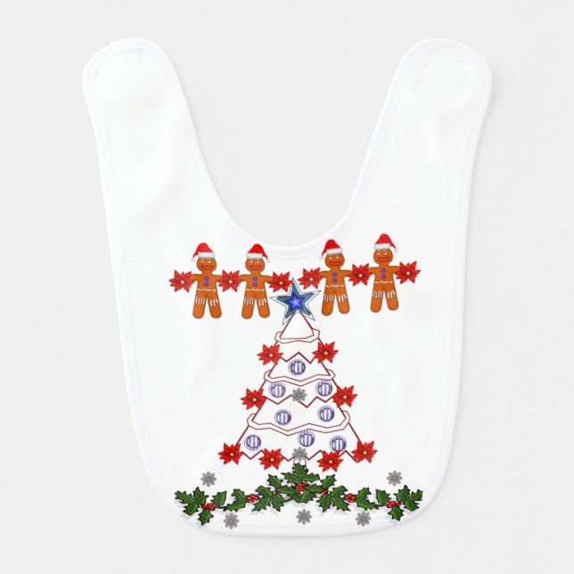 Baby Bib Gingerbread man (Front)