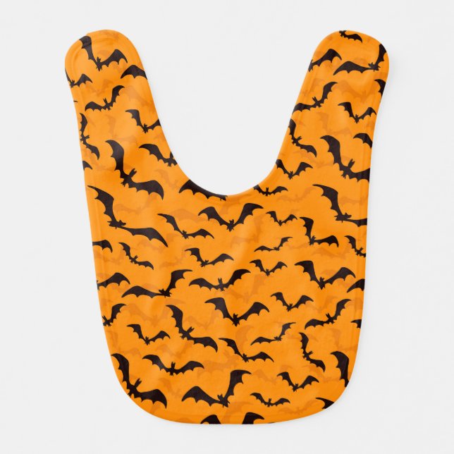 Baby Bib-Halloween Bats Baby Bib (Front)