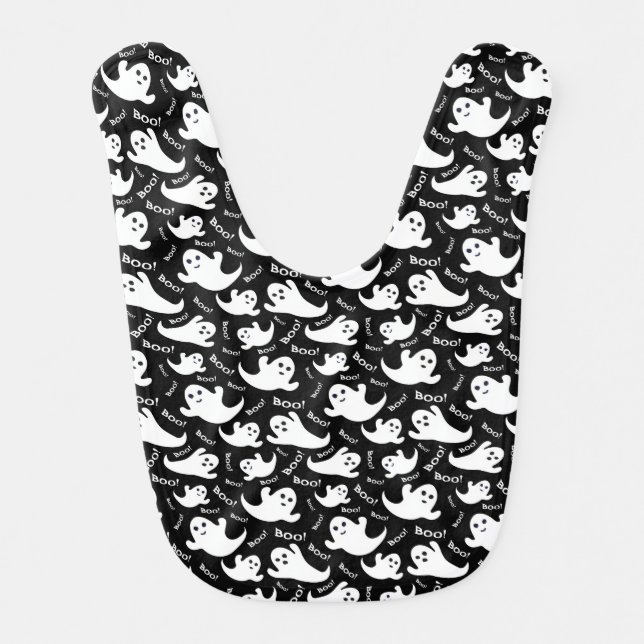 Baby Bib-Halloween Boo Ghosts Bib (Front)