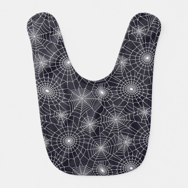 Baby Bib-Halloween Spider Webs Baby Bib (Front)