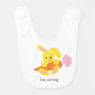 Baby Bib, I'm caring! Year of the Rabbit Zoodiac  Bib