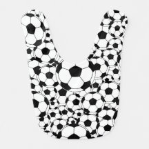 Baby Bib Little Sports Fan Soccer Ball Printed Bib