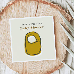 Baby Bib Newborn Illustration Baby Shower Paper Napkins