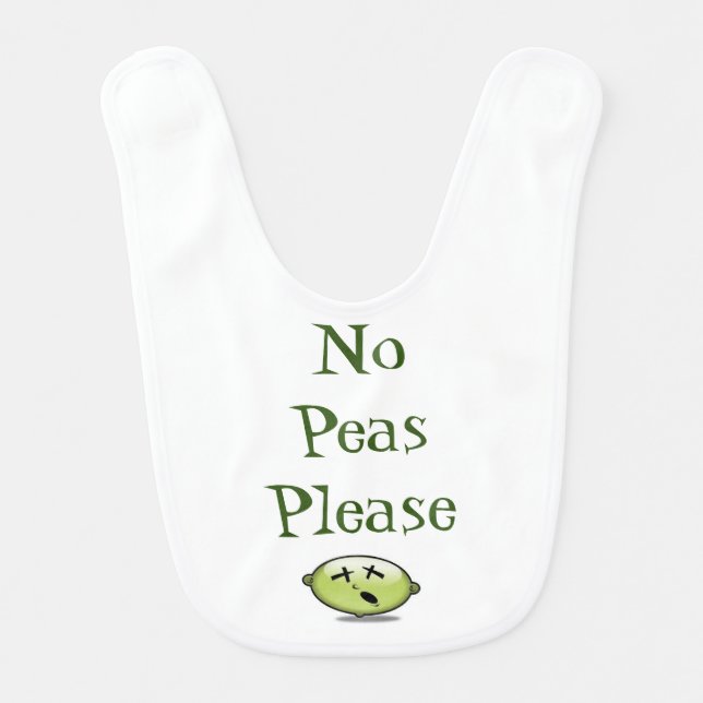 BABY BIB "NO PEAS PLEASE" (Front)