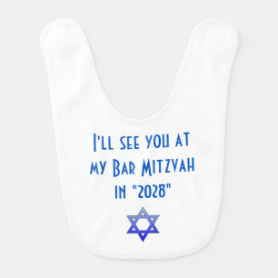 BABY BIB "SEE YOU AT MY BAR MITZVAH IN 2028"
