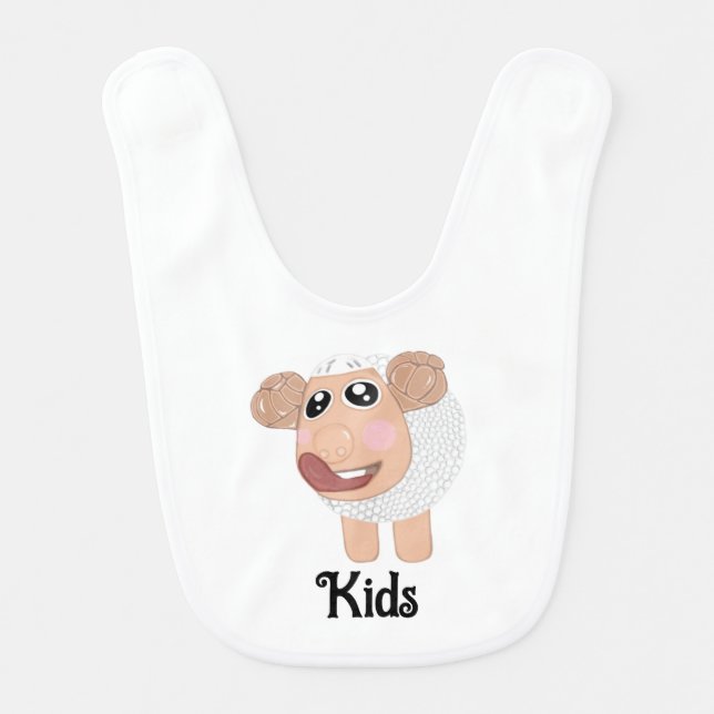 Baby Bib sheep. (Front)
