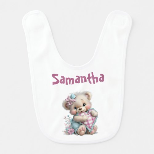 Baby Bib Teddy Bear Baby Shower