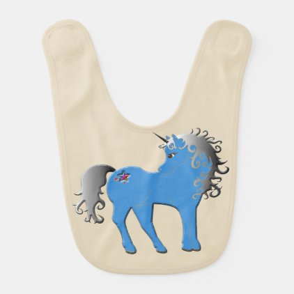 Baby bib unicorn pony