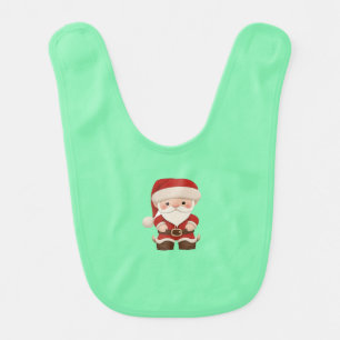 Baby Bib With a Santa Claus Illustration