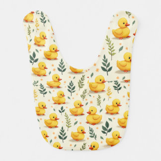 Baby bib with adorable duck pattern