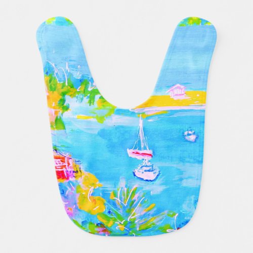 Baby Bib with boats