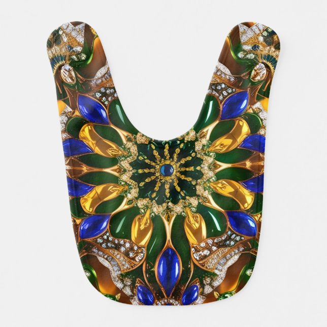 Baby bib with Brazil Colors Design (Front)