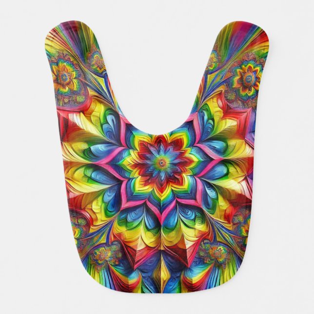 Baby bib with LGBTQ Colors Design (Front)
