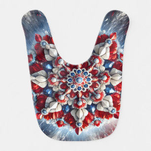 Baby bib with Norwegian Colors Design