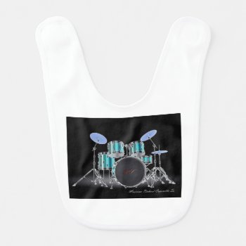 Baby Bib With The Drum Kit by Richard_Caponetto_Sr at Zazzle
