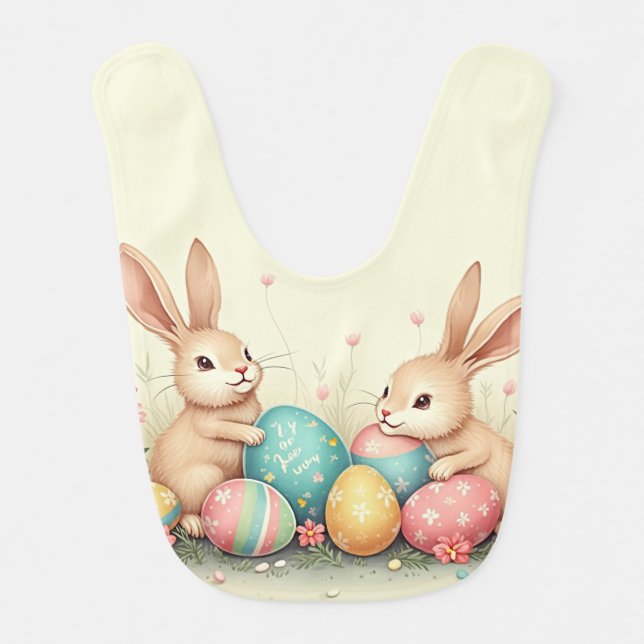 Baby Bibs (a joyful Easter-themed illustration) (Front)