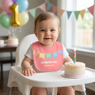 baby bibs birthday colorful - Party Essentials