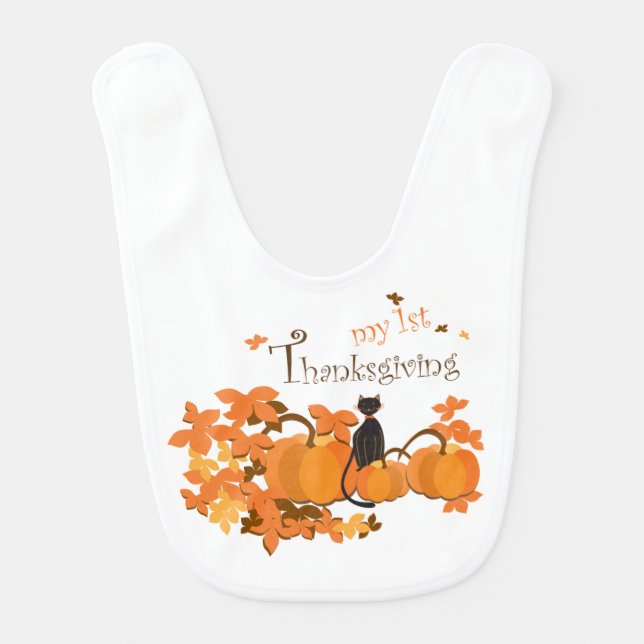 baby bibs my first thanksgiving (Front)