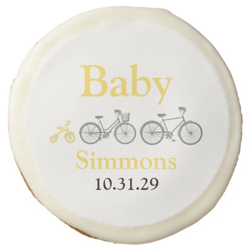 Baby Bicycle Sugar Cookie