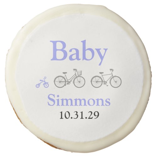 Baby Bicycle Sugar Cookie