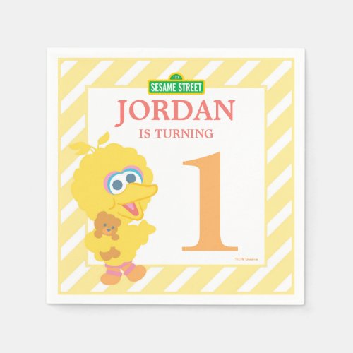 Baby Big Bird Birthday Paper Napkins