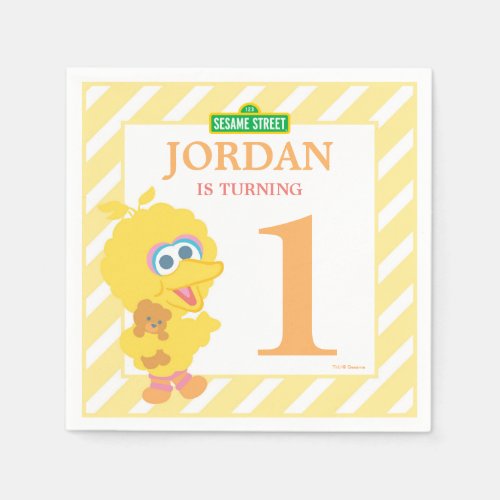 Baby Big Bird Birthday Paper Napkins