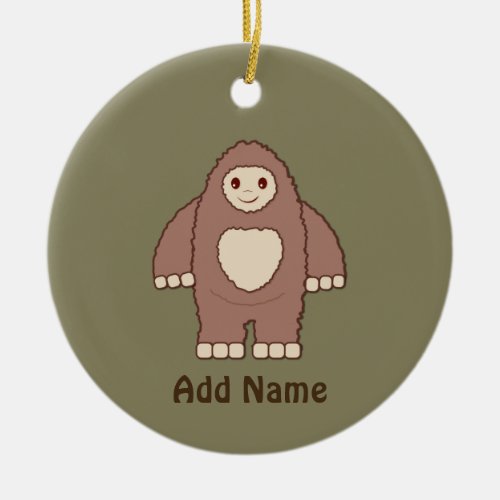 Baby Bigfoot Ceramic Ornament