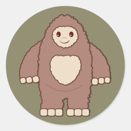 Baby Bigfoot Classic Round Sticker