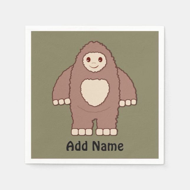 Baby Bigfoot Napkins (Front)