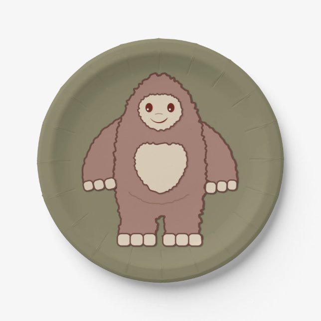Baby Bigfoot Paper Plates (Front)