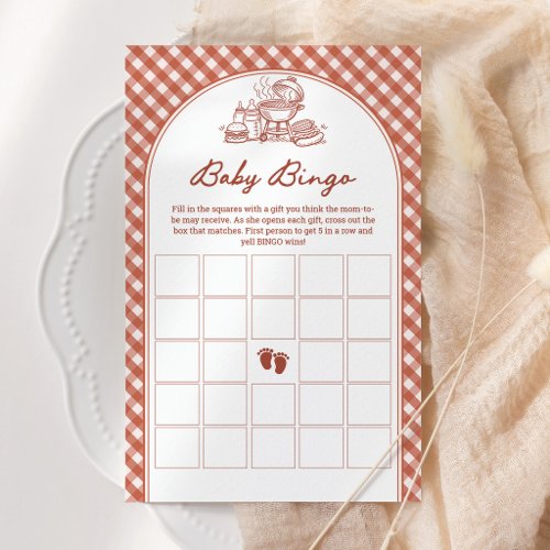 Baby Bingo Baby Q BBQ Couples Baby Shower Game