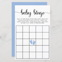 Baby Bingo Blue Baby Boy Shower Game