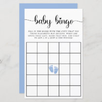 Baby Bingo Blue Baby Boy Shower Game