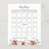 Baby Bingo | Floral Baby Shower Game