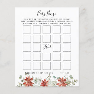 Baby Bingo   Floral Baby Shower Game